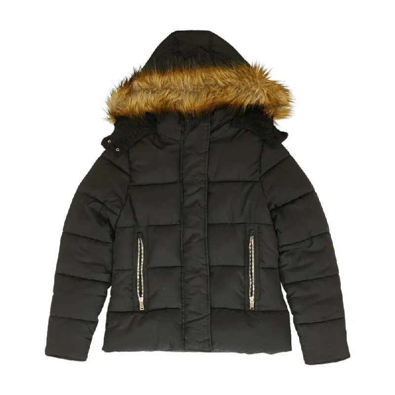 Black Solid Puffer Jacket Herringbone Jacket Checkered Jacket Solid Jacket