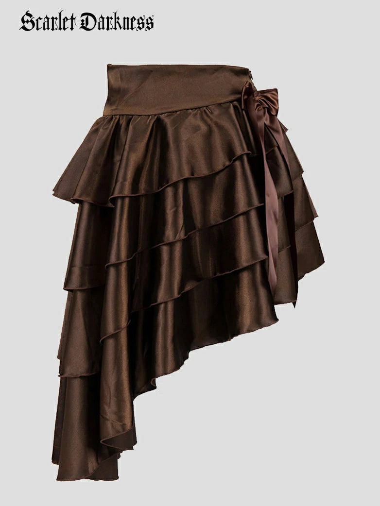 Pirates of the Caribbean Irregular Skirt Costume velvet skirt plush