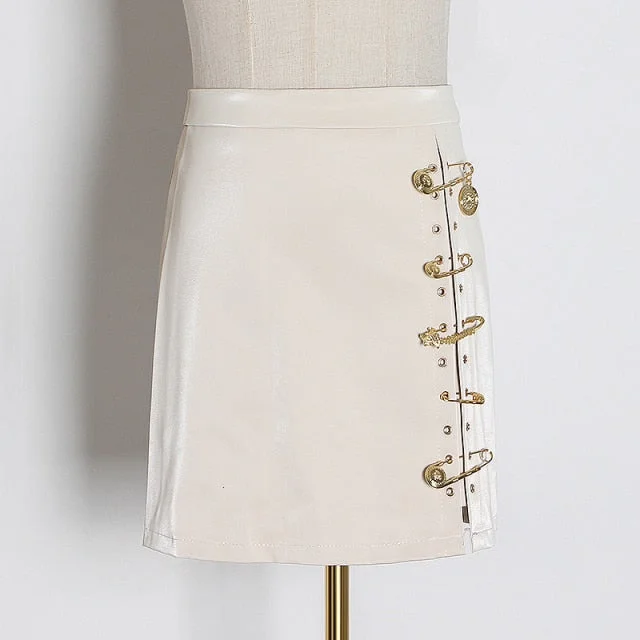 Faux Leather Mini Skirt leather skirt modern