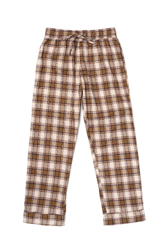 Everyday Pants - Brown Plaid Formal Slim Pants