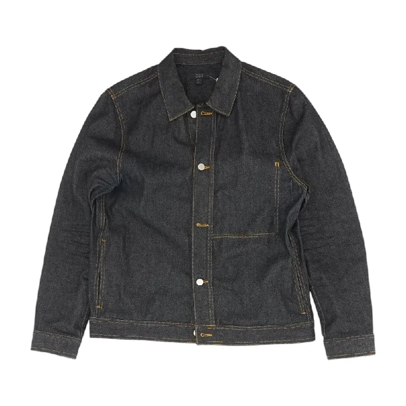 Navy Solid Denim Jacket Fitted Jacket Loose Jacket Oversized Jacket
