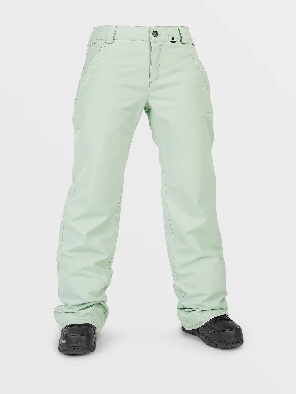 Womens Frochickie Insulated Pants - Sage Frost Stylish Paperbag Waist Pants