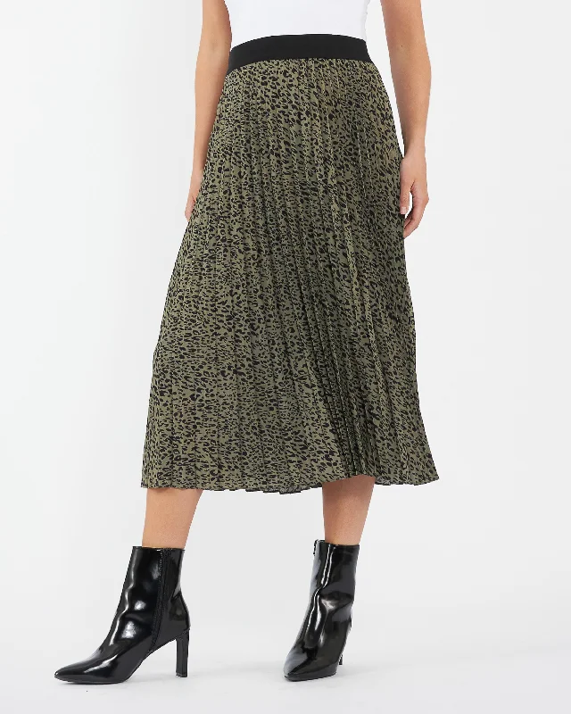 Ripe Maternity Cleo Pleat Midi Skirt cotton skirt soft