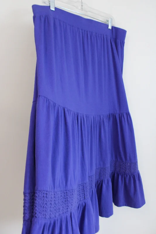 Liz Claiborne Cobalt Blue Tiered Skirt | L Petite mini skirt trendy