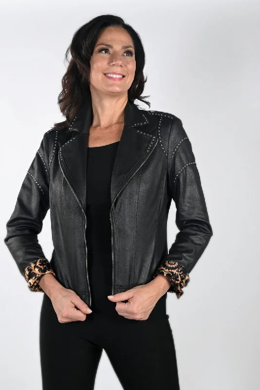 Faux Suede Jacket Black - Frank Lyman Fitted Jacket Loose Jacket Oversized Jacket