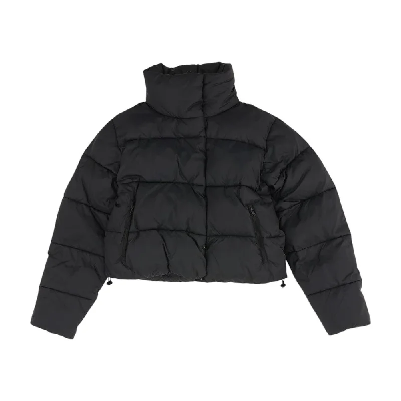 Black Solid Puffer Jacket Jersey Jacket Tulle Jacket Batik Jacket