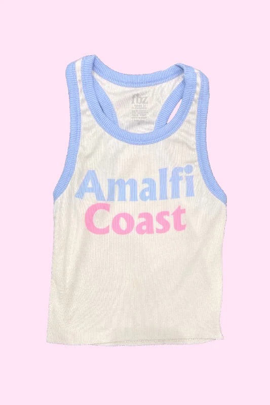 Contrast Trim Amalfi Coast Graphic Tank casual tank top