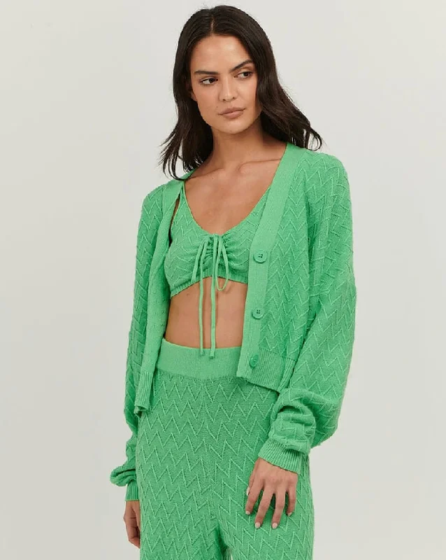 Camila Cardigan Zippered Front Buttoned Front Snap Front