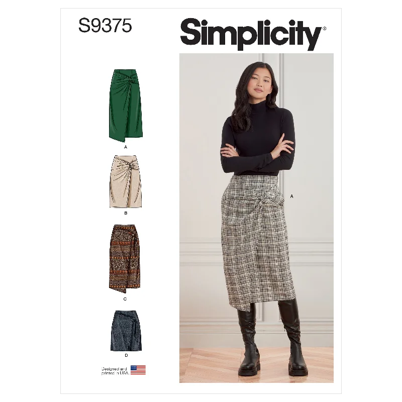 Simplicity Pattern 9375 Misses' Skirts chiffon skirt flowing
