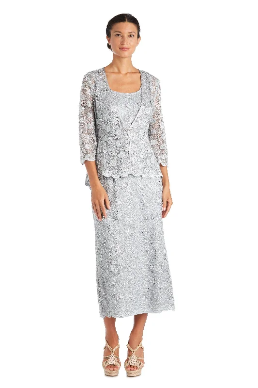 R&M Richards 7295 Long Mother Of The Bride Jacket Dress Nylon Fabric Polyester Fabric Spandex Fabric