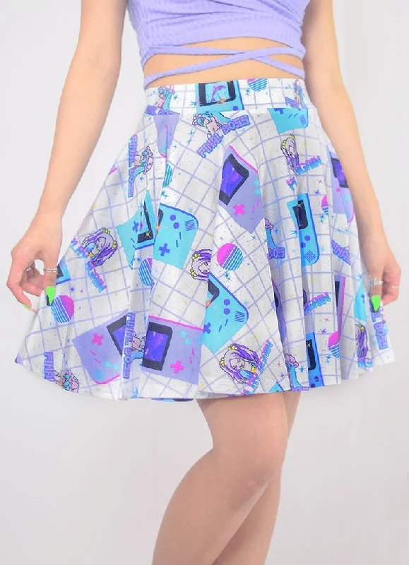 Aesthetic Video Game White Skirt lace skirt elegant