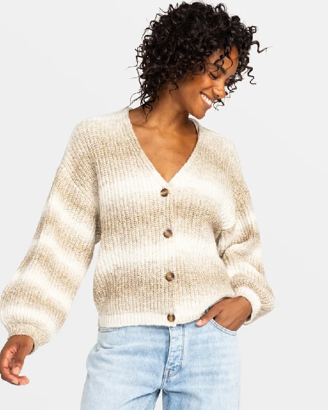 Roxy Marble Tiles Cardigan Neon metallic Matte