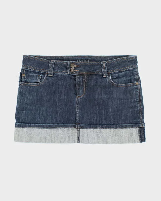 Vintage Y2k 00s Denim Dynamite Denim Mini Skirt - S flowy skirt hem