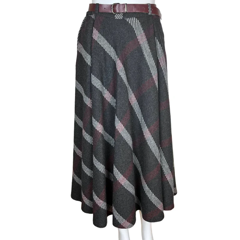 1970s Vintage Kestila Finland Skirt Striped Wool Blend Sz 10 tulle skirt dreamy
