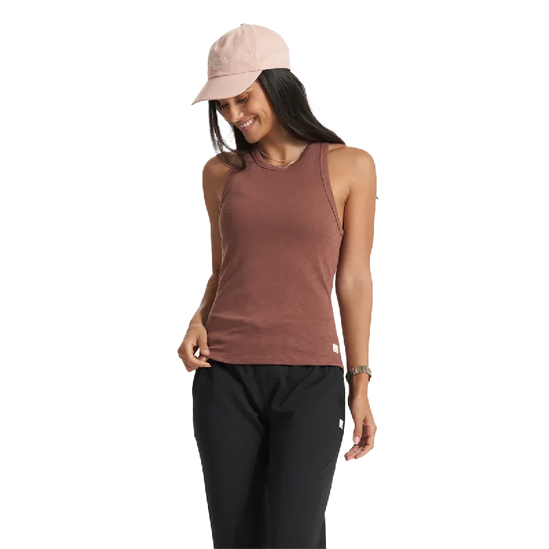 Vuori Women's Sunrise High Neck Tank beige tank top