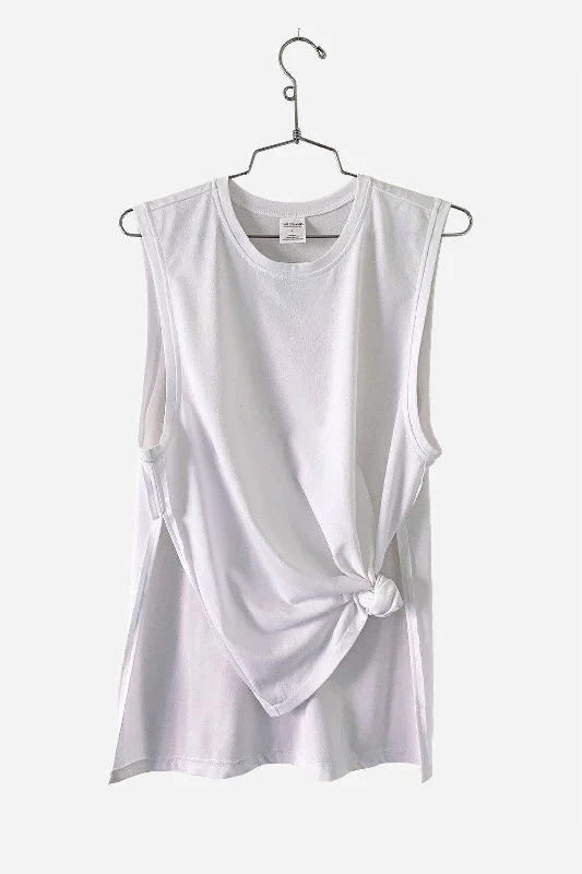 Sherman Tank (White) one shoulder tank