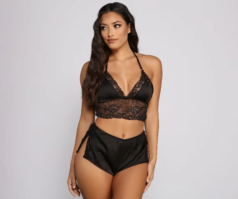 Satisfied in Satin Tank and Short Set glitter tank top