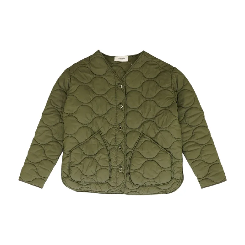 Green Solid Puffer Jacket Fleece Jacket Down Jacket Feather Jacket