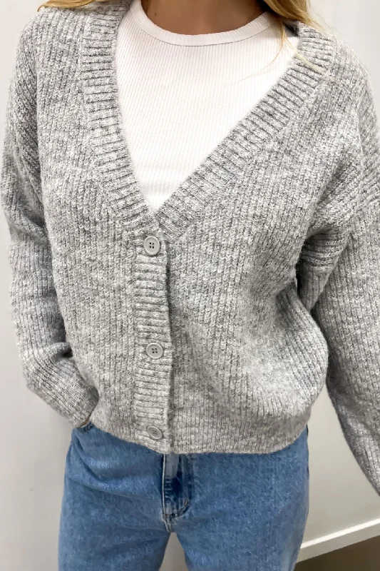 Olivia Cardigan Grey Transparent Opaque Sheer
