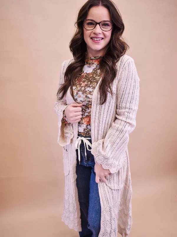 In A Dream Scallop Sweater Cardigan Satin Blend Silk Blend Wool Blend