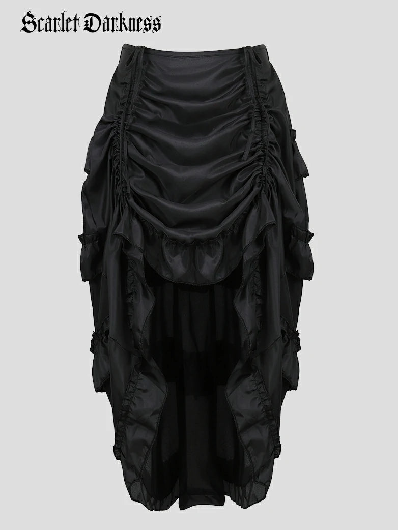Pirates of the Caribbean Irregular Skirt Costume leather skirt sleek