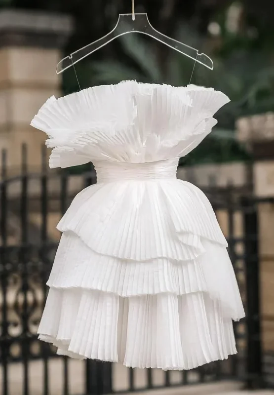 White Short Party Dress Homecoming Dress Tunics Recommended stylist
