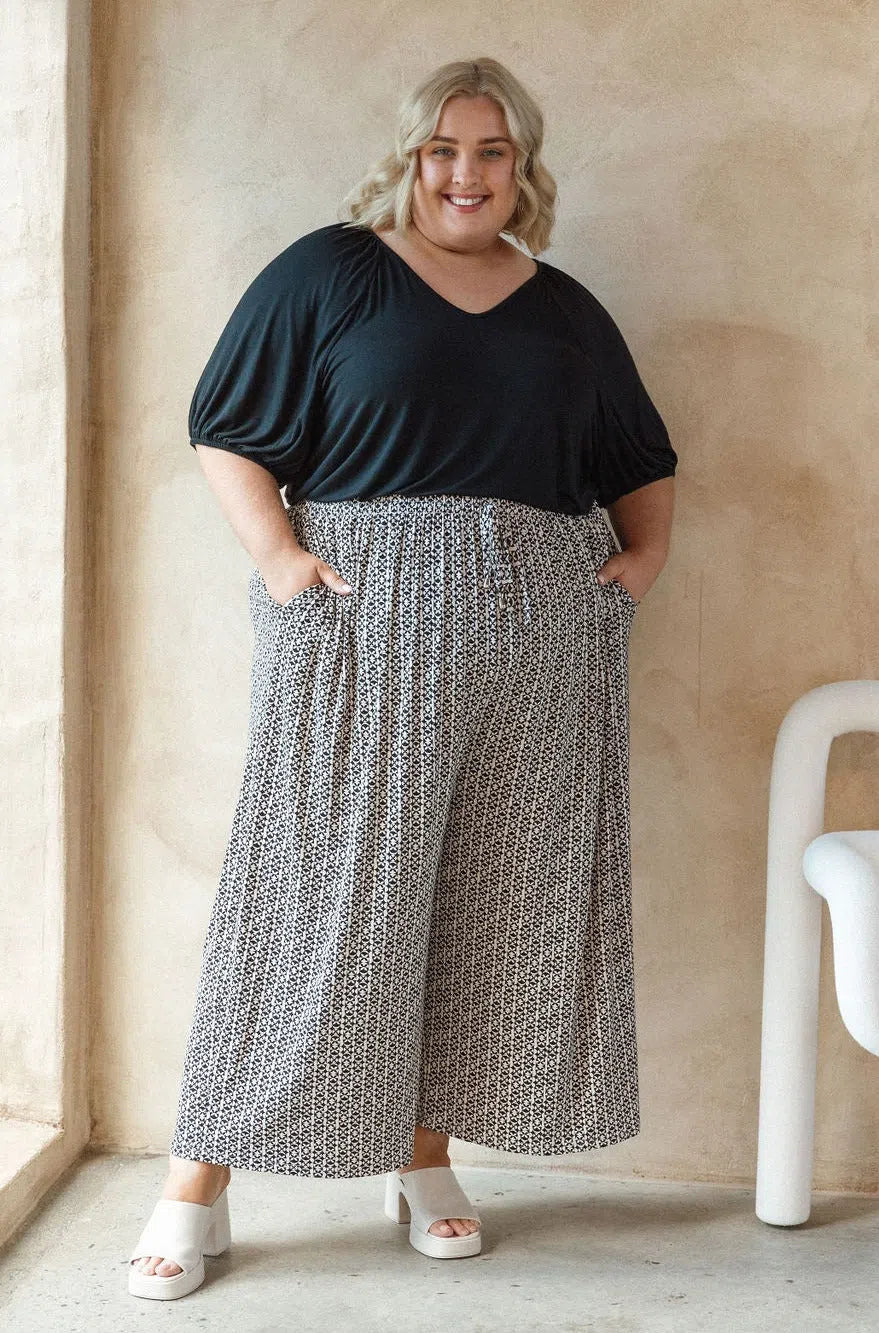 Darcy Pants 2.0 - Geo Elegant Wool Trousers