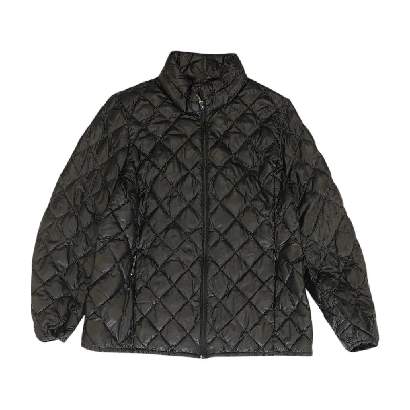 Black Solid Puffer Jacket Lace Jacket Ribbed Jacket Sequined Jacket