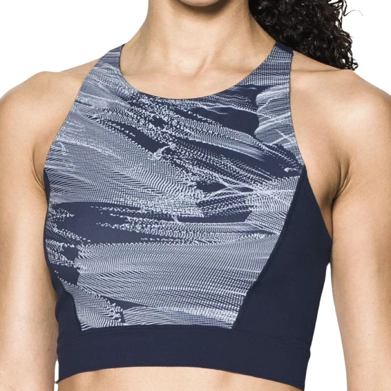 UNDER ARMOUR -  Heat Gear Printed Cropped Tank Top coral tank top