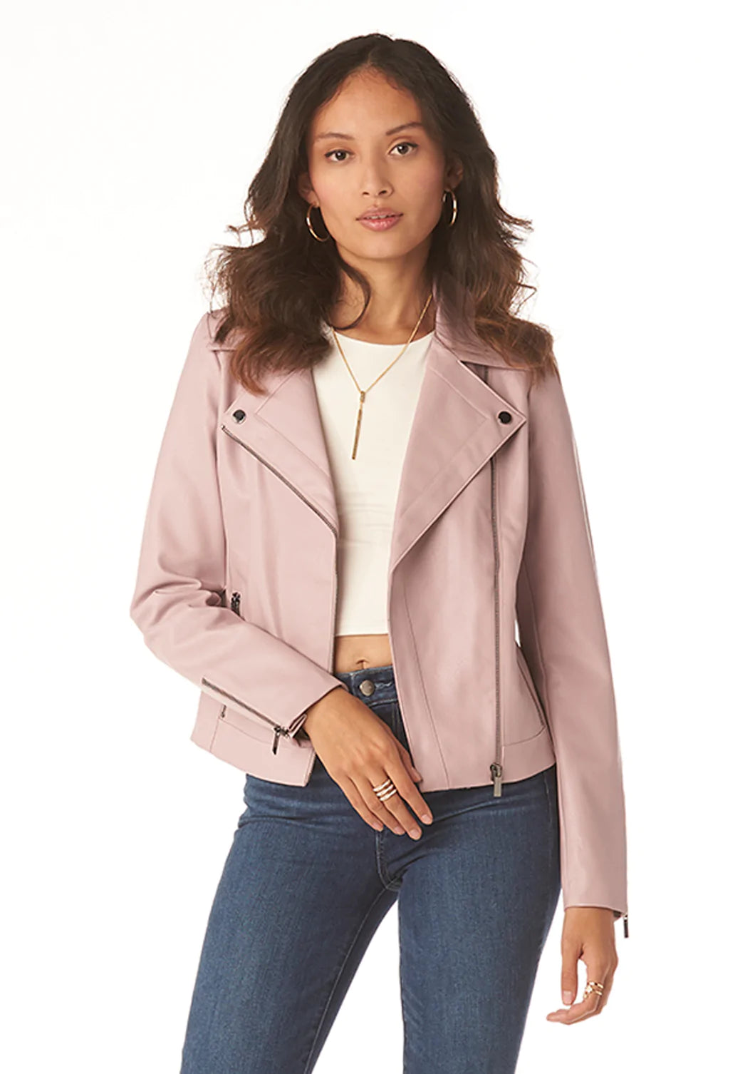 Mila Jacket Pink Leather - Tart Collections V-Neck Jacket Boat Neck Jacket Square Neck Jacket Mila Jacket Pink Leather - Tart Collections V-Neck Jacket Boat Neck Jacket Square Neck Jacket