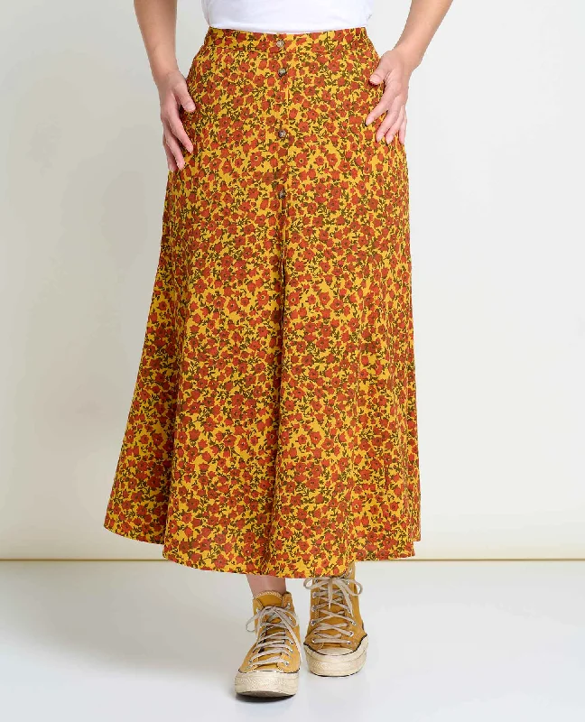 Manzana Paneled Midi Skirt wool skirt thick