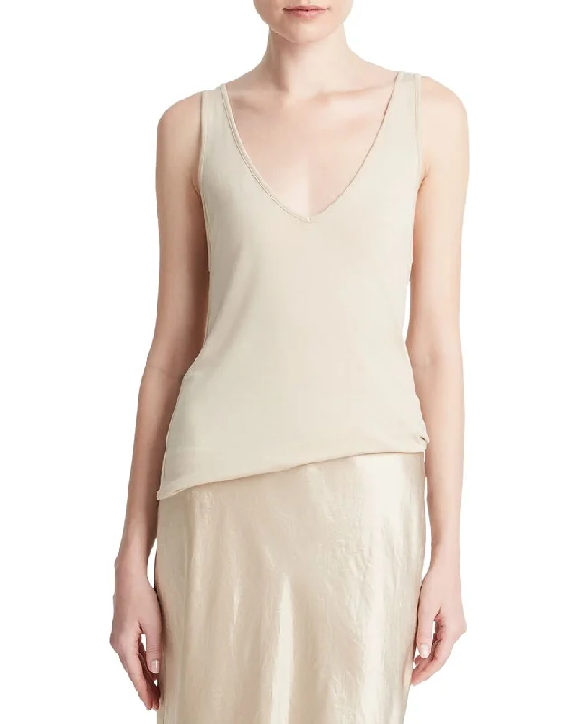 Vince Relaxed V-Neck Tank cropped tank top