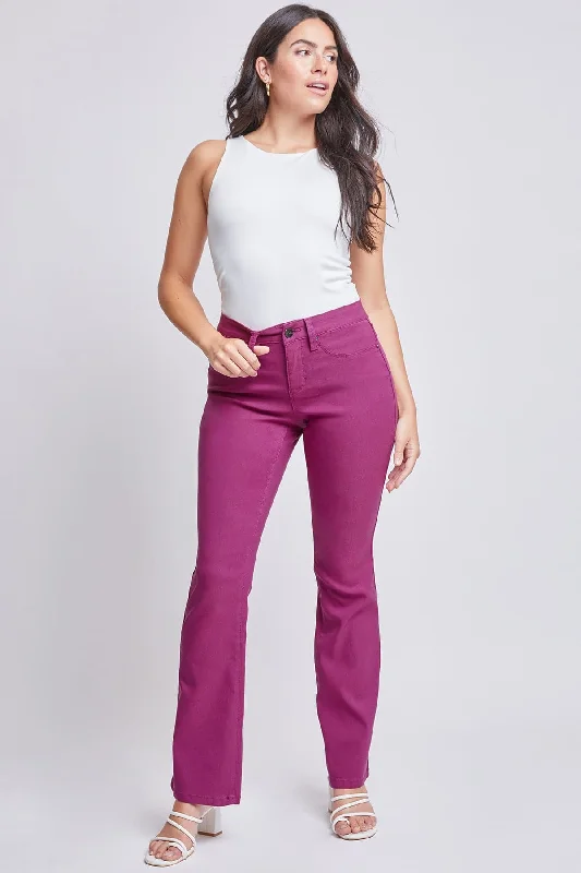 Women's Hyperstretch Bootcut Pants, Dark Ruby Classic Flared Pants