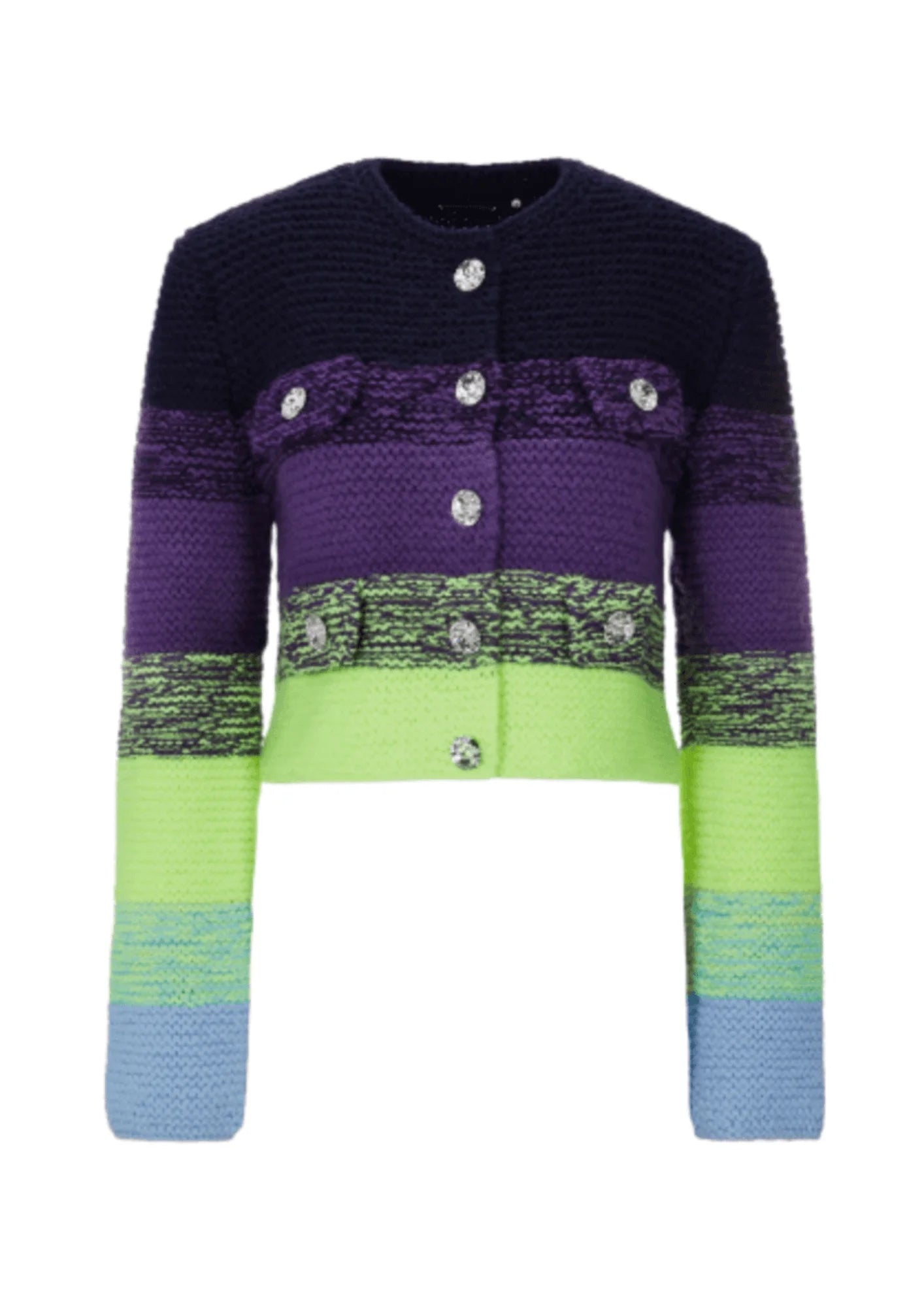 BLUE & GREEN TWEED JACKET Striped Jacket Polka Dot Jacket Floral Jacket