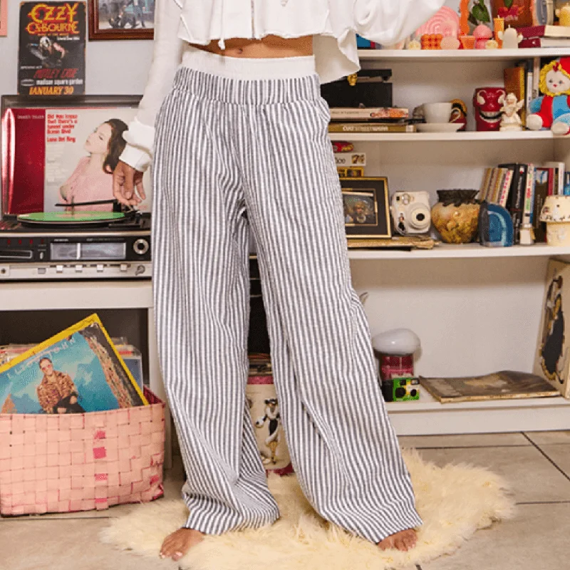 Bucket List Seersucker Double Banded Pants Made in USA Slim Fit Casual Pants