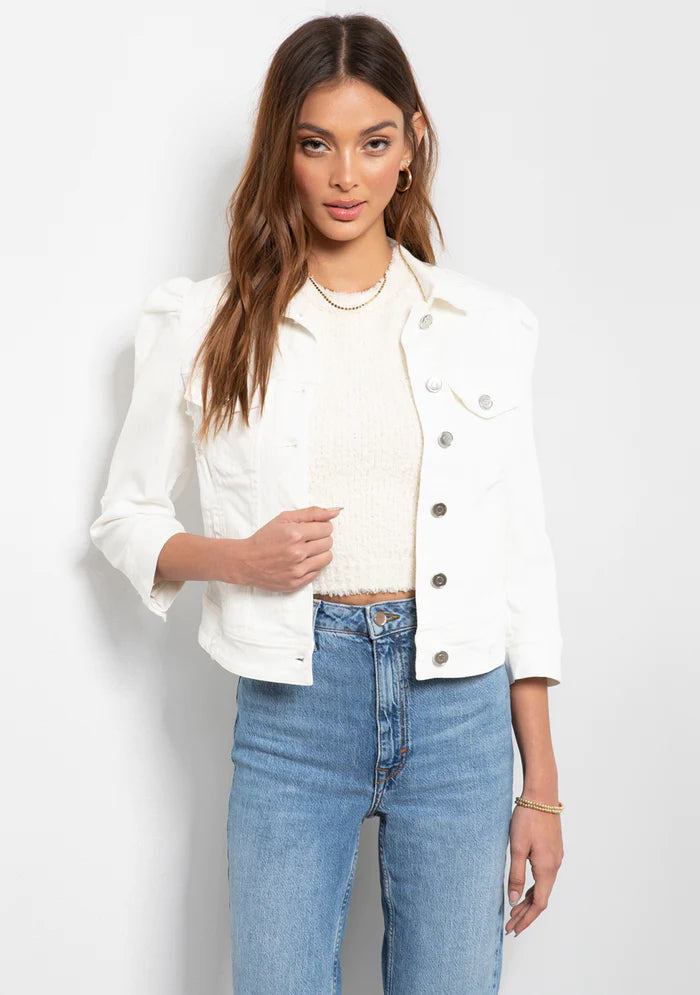Averill Jacket White - Tart Collections Cotton Jacket Linen Jacket Terry Jacket