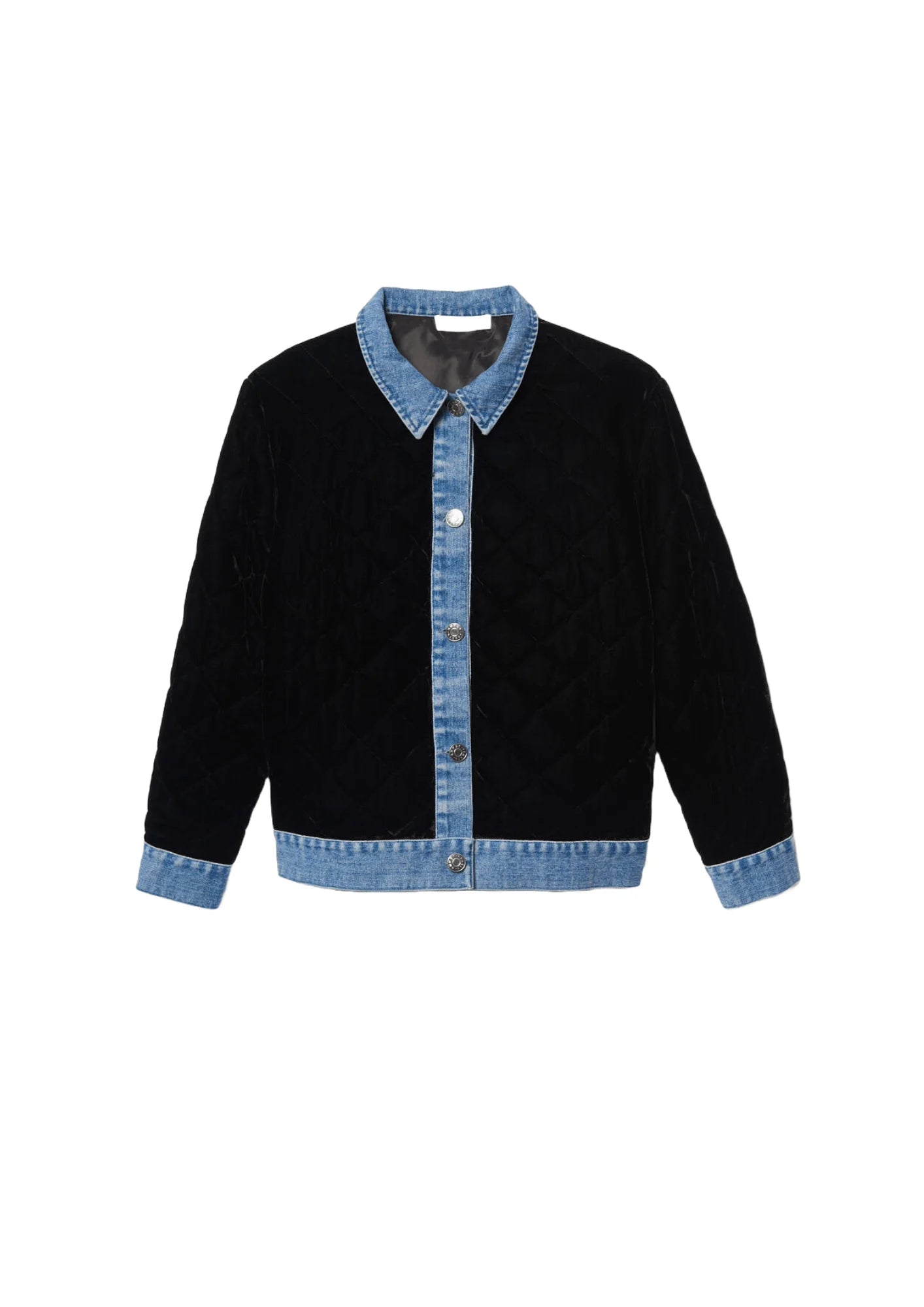 BLACK QUILTED VELVET JACKET Ribbed Jacket Pleated Jacket Ruffled Jacket