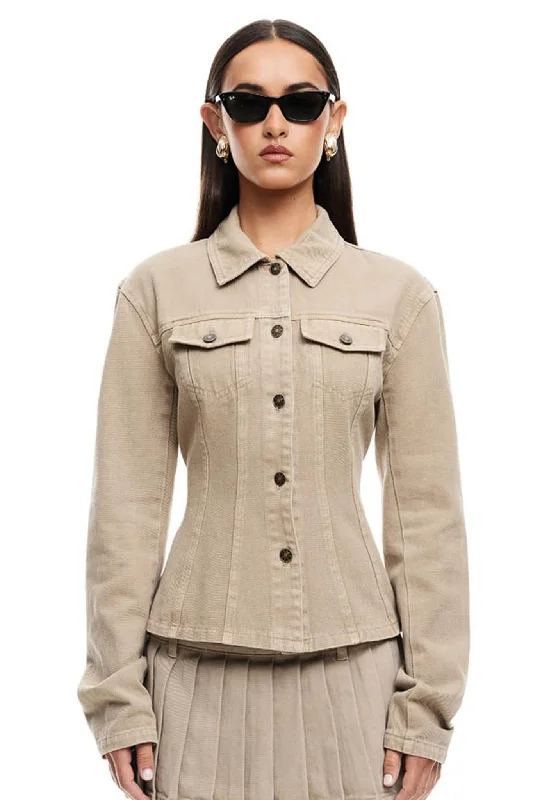 LIONESS Rider Denim Jacket Beige Corduroy Jacket Velvet Jacket Brocade Jacket