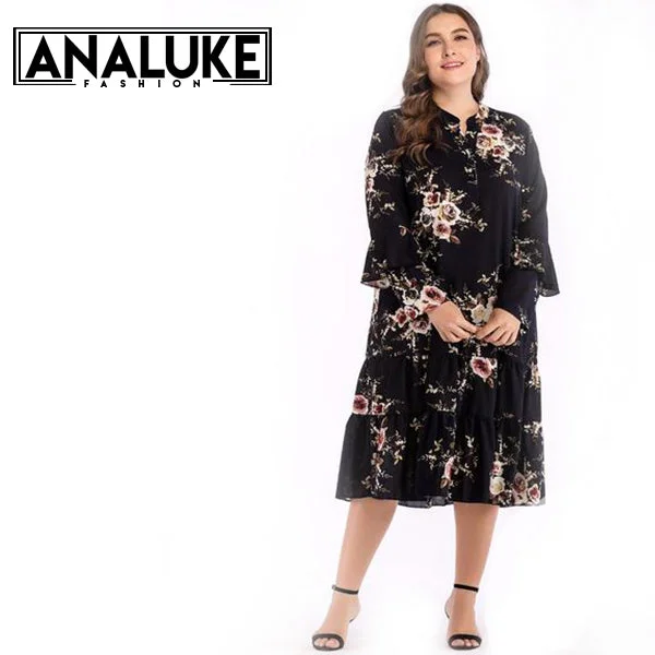 Loose Stand Long Sleeve Party Dress Tunics Timeless classic