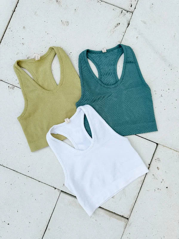 Scoop Neck Crop Tank graphic tank top