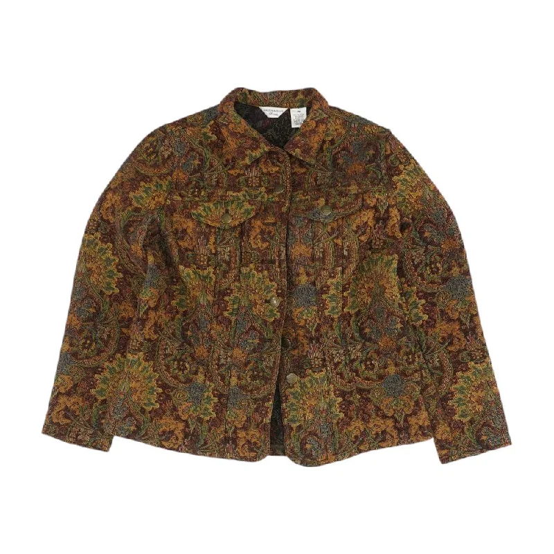 Brown Misc Jacket Hoodie Zip-Up Jacket Button-Up Jacket