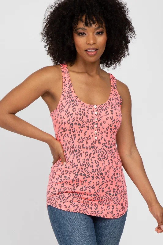 Fuchsia Animal Print Racerback Tank Top cozy tank top