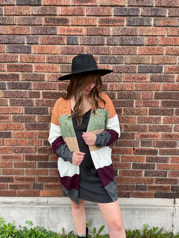 Color Block Oversized Cardigan Long Cardigan Short Cardigan Medium Cardigan