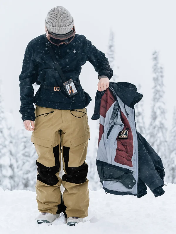 Womens V.Co At Stretch Gore-Tex Pants - Dark Khaki Wide-Legged Palazzos