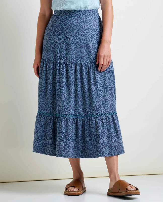 Marigold Tiered Midi Skirt seamless skirt comfort