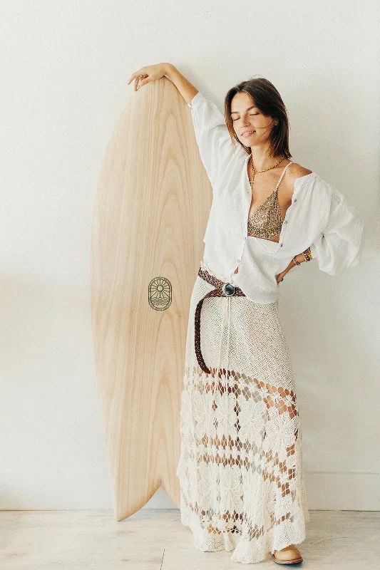 Turn Heads Maxi Skirt ribbed skirt waist