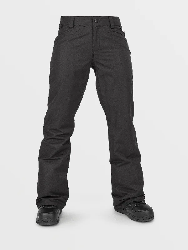 Womens Hallen Pants - Black Slim-Fit Khaki Pants