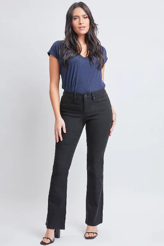 Women's Hyperstretch Bootcut Pants, Black Stretch Fit Pants