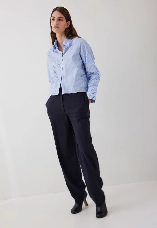 Riki Merino Wool Pant - Darkest Navy Trendy Work Pants