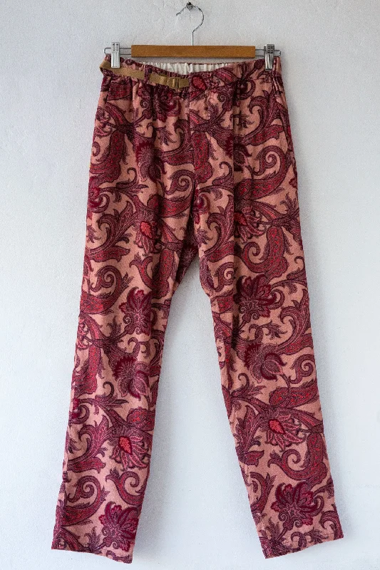 Paisley Cord Pant Soft Stretch Pants